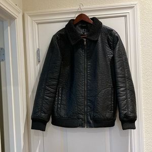 Forever 21 faux leather bomber jacket